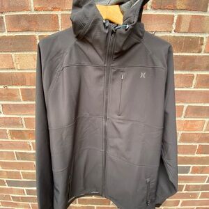 Hurley Men's Black Hooded Windbreaker